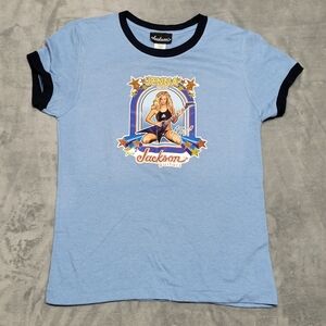 Jenna Loves Jackson Guitars Womens Blue Shirt Adult Star Jenna Jameson Size XL